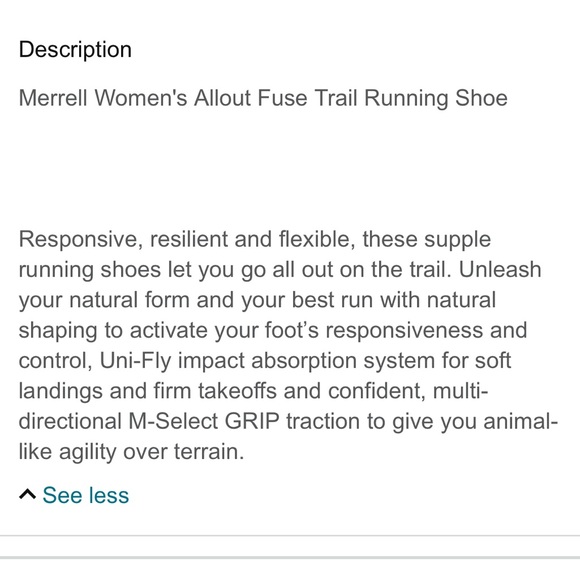 Merrell Allout Fuse Trail Running Shoe - Picture 7 of 7
